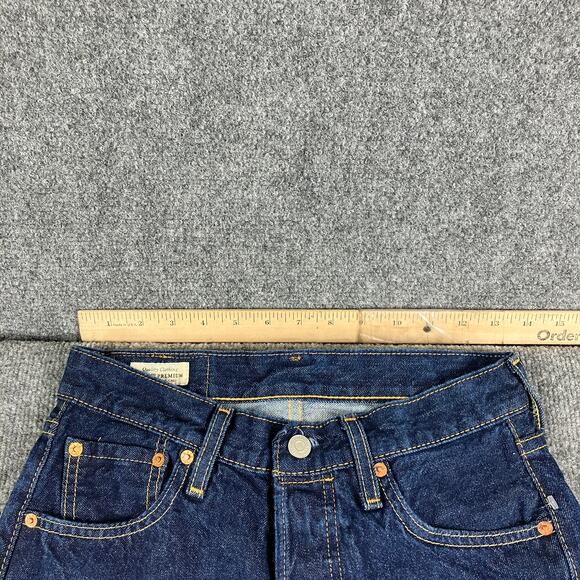 Levi's 501 Jeans Womens W27 L30 Dark Wash Skinny Fit Straight Leg Stretch Denim - Picture 6 of 13